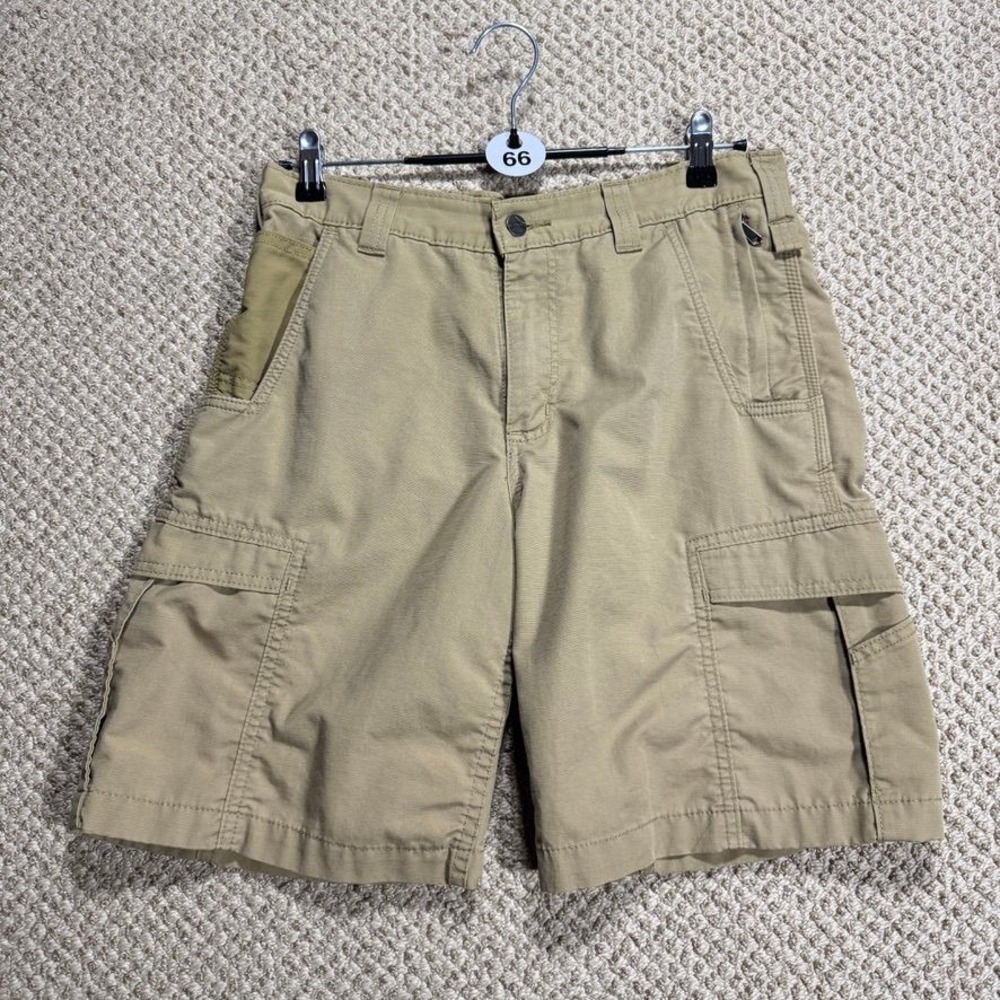 Carhartt Mens Force Extremes Cargo Shorts Size 32 Tan Relaxed Fit Work